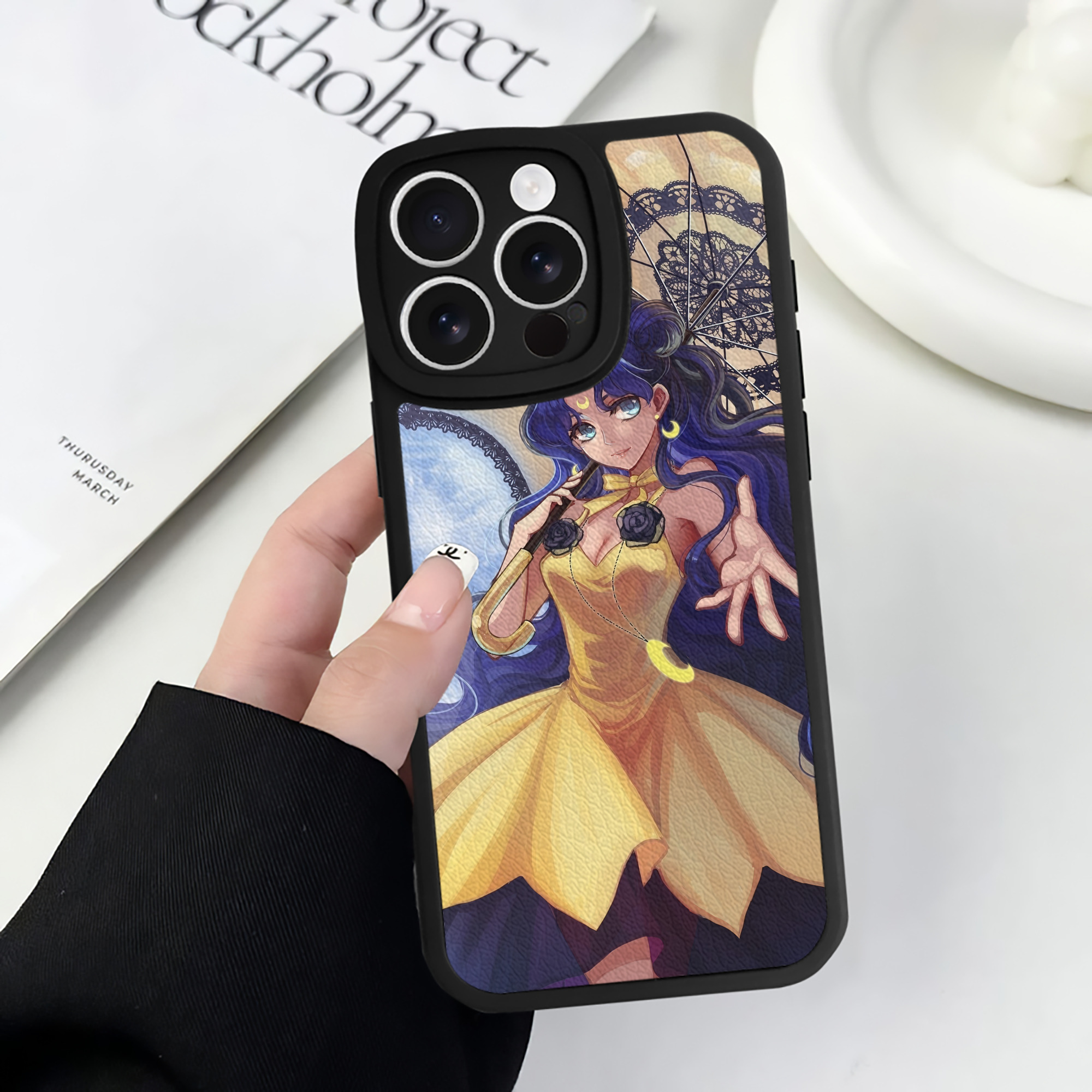 （画像用） 美少女戦士セーラームーン Sailor Moon 【iPhone 16シリーズ対応】シリコンスマホケース（レザー調） 材質：シリコン